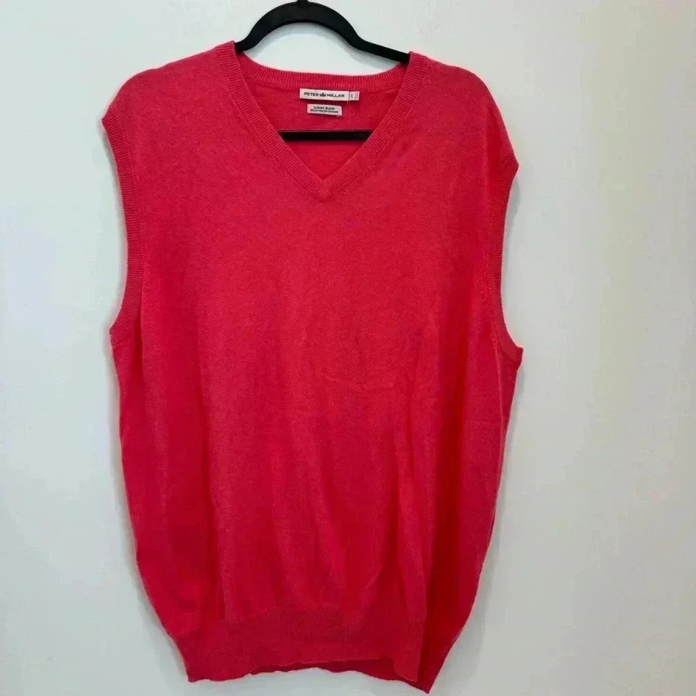 Peter Millar Sweater Vest Mens L  V neck